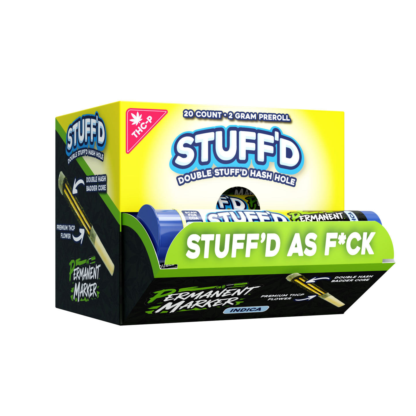 STUFF'D - HASH HOLE PREROLL (THCP) - 20CT