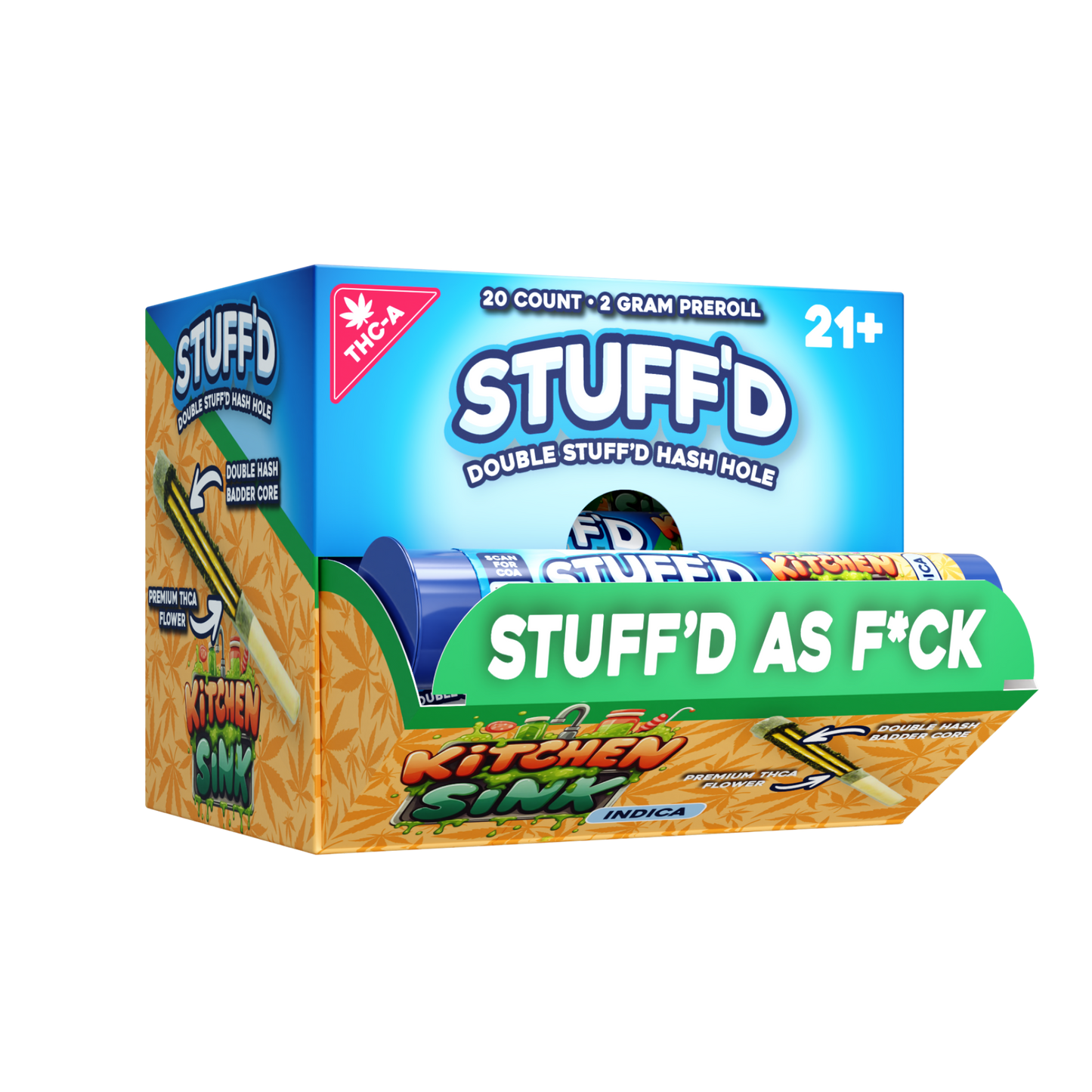 STUFF'D - HASH HOLE PREROLL (THCA) - 20CT